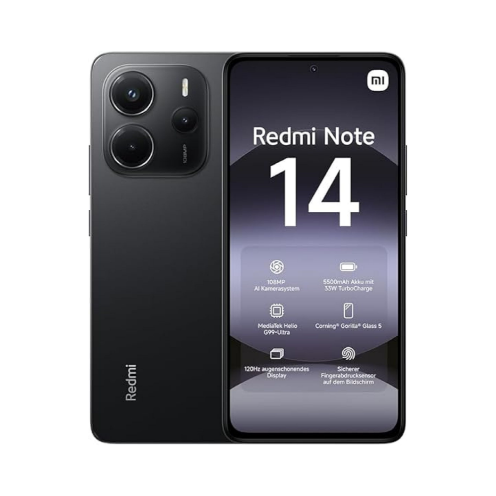 Xiaomi Redmi Note 14 LTE - Black- 6.67 inch - 256GB
